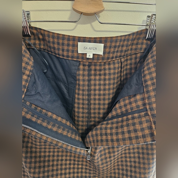 2016 ISA ARFEN 100%Virgin Wool Plaid Elegant Pencil Skirt - Picture 14 of 16